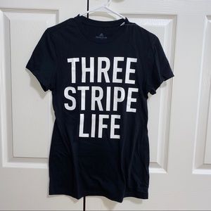 NWT Adidas Go-To Tee Three Stripe Life Womens S
